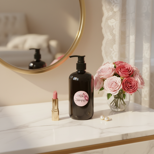 Pink Champagne Sanitizer – Vanity Table