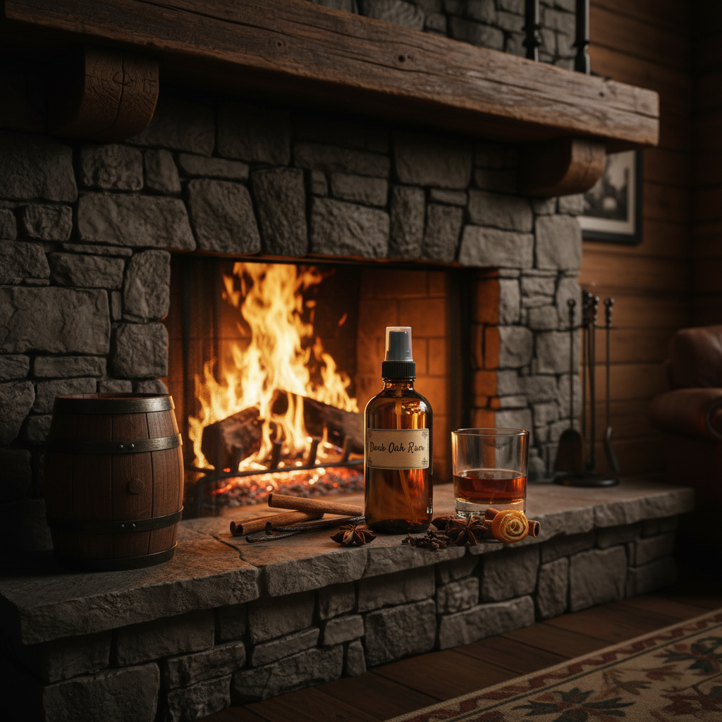 Dark Oak Rum Body Mist – Fireplace Mantel