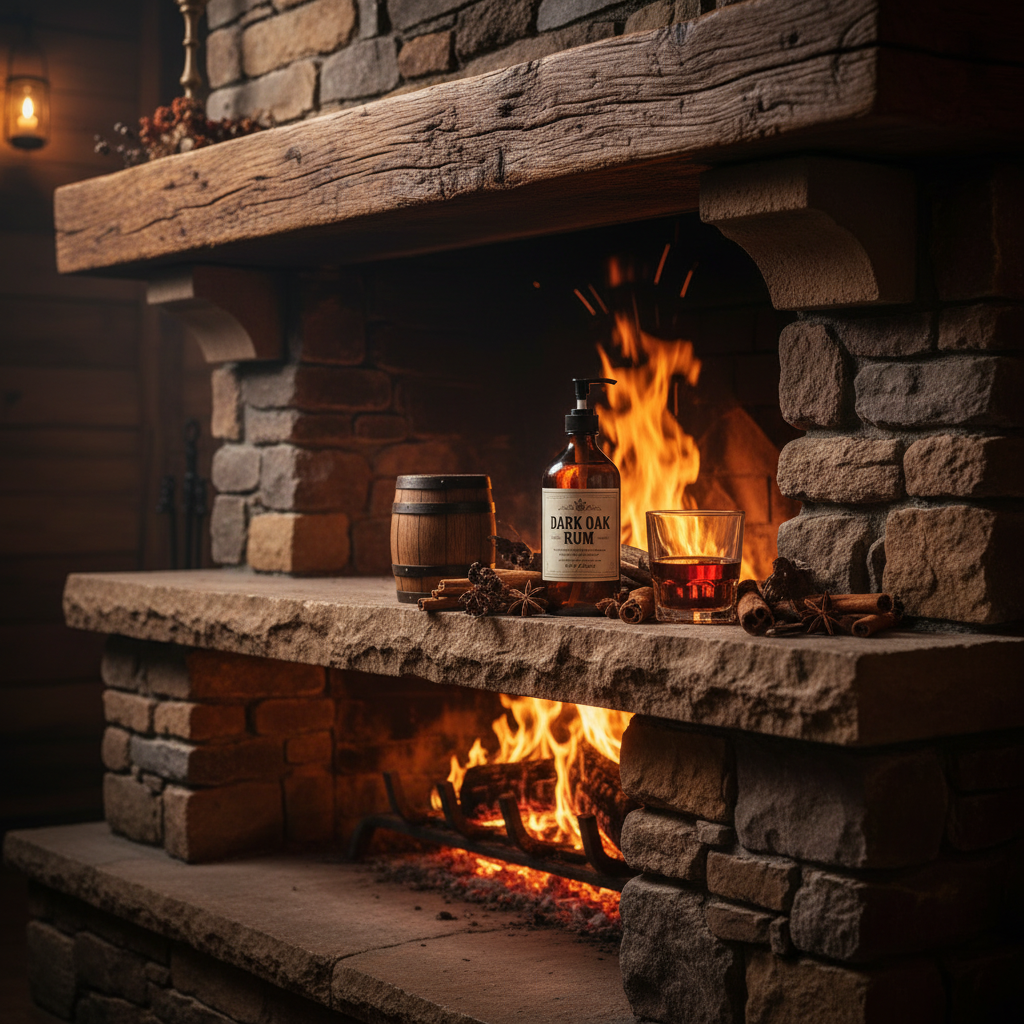 Dark Oak Rum Lotion – Fireplace Mantel
