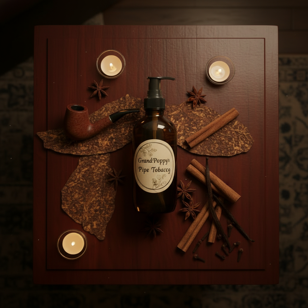 Grandpappy's Sweet Tobaccy Sanitizer – Flat Lay