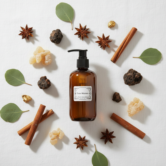 Three Wisemen Sanitizer – Flat Lay